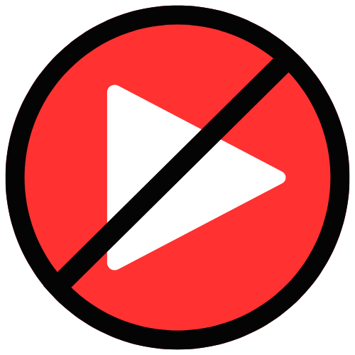 NoYTVideo logo - the smart YouTube blocker for productivity and uninterrupted YouTube Music